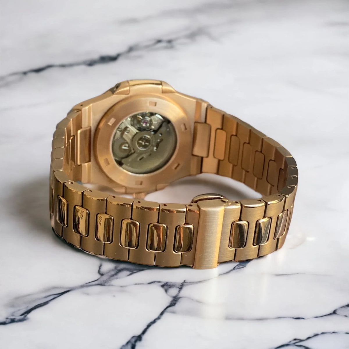 Seiko Mod Nautilus "Rose Gold Ocean Blue"