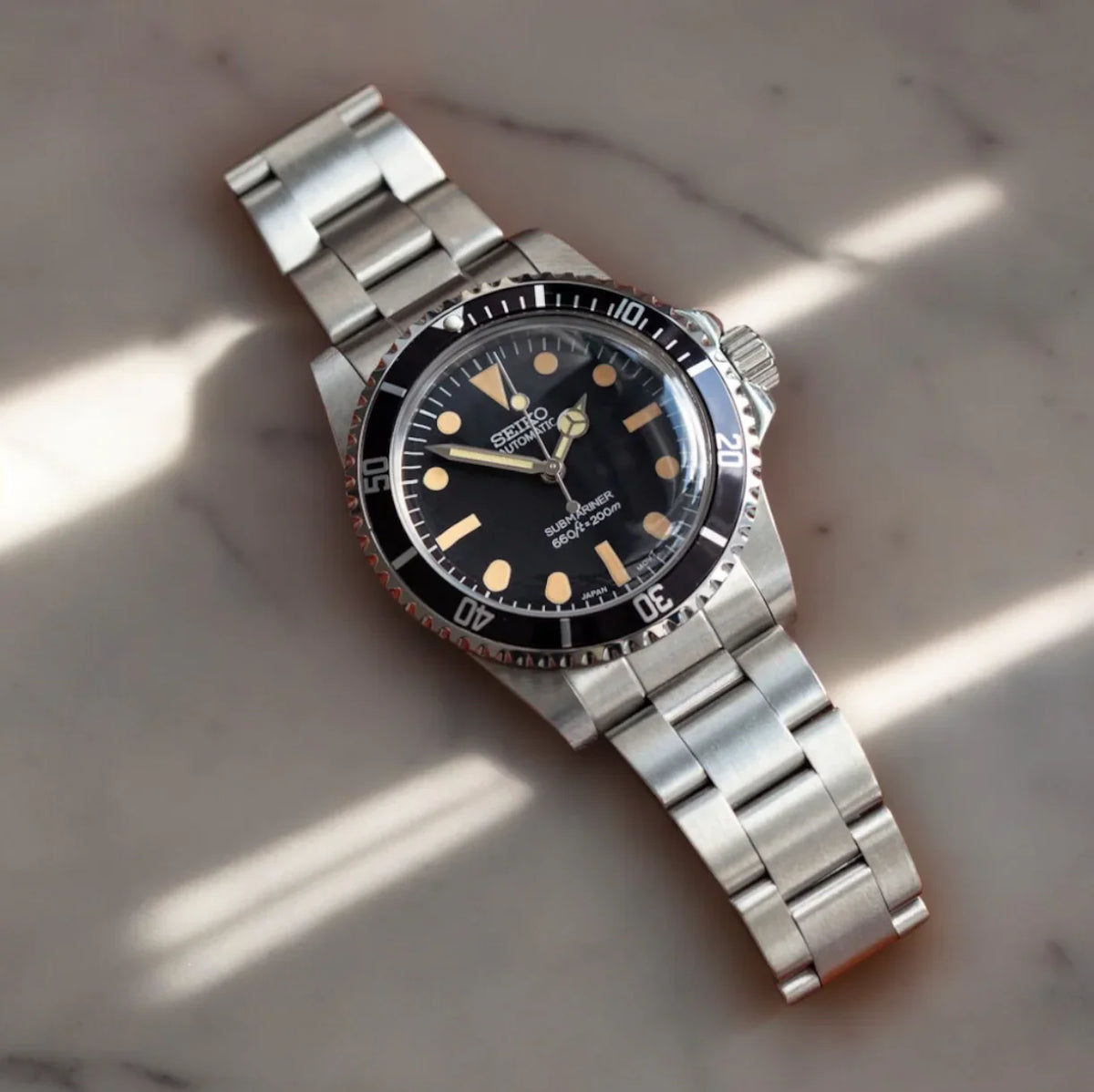 Seiko Mod Submariner "Vintage Black"