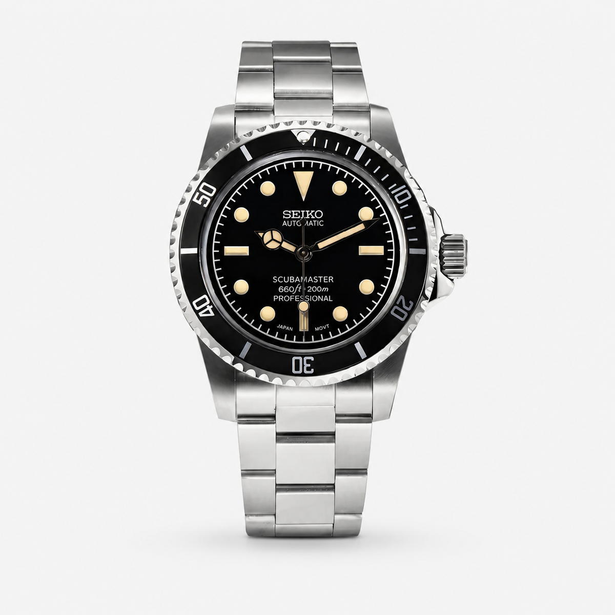Seiko Mod Submariner "Vintage Black"
