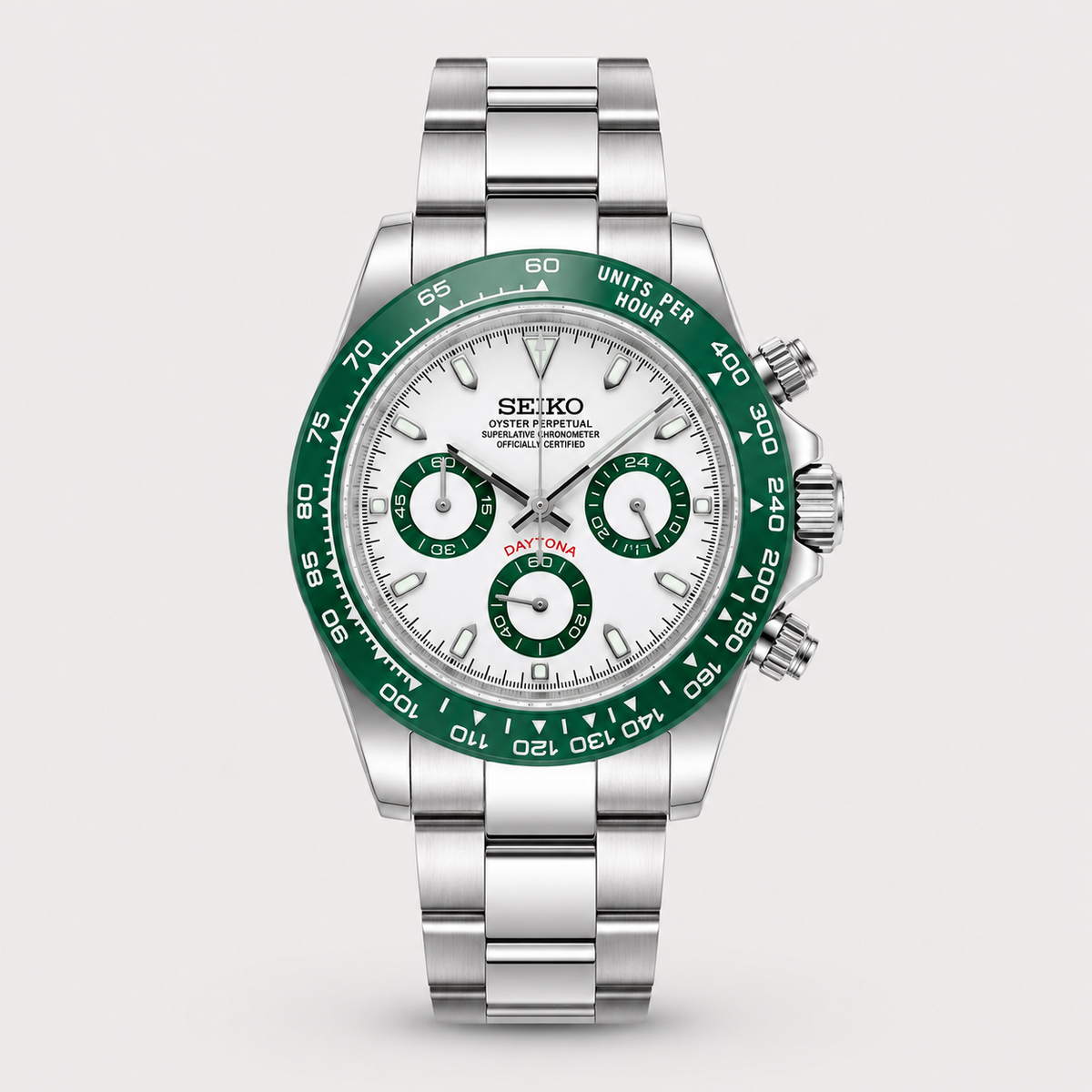 Seiko Mod Daytona "Green/White"